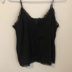 Lace trimmed tank top